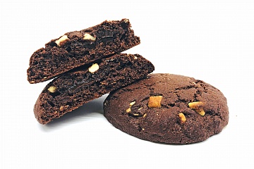 Куки-фондан шоколадный с белым бельгийским шоколадом и шоколадной начинкой